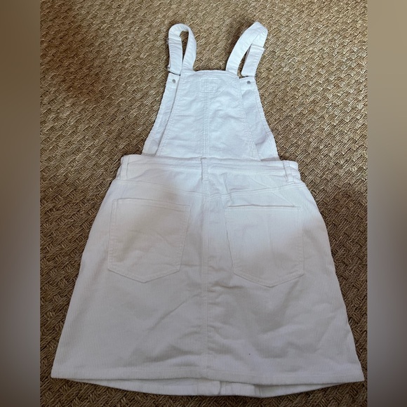 🌈NWT Oat Women's Corduroy Overall Jumper Dress White Size 8 - Picture 5 of 7